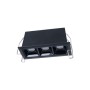 Spot LED linéaire encastré triple 6W - UGR18 - IRC90 - Puce OSRAM - Noir