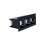 Spot LED linéaire encastré triple 6W - UGR18 - IRC90 - Puce OSRAM - Noir