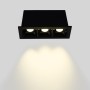 Spot LED linéaire encastré triple 6W - UGR18 - IRC90 - Puce OSRAM - Noir