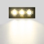 Spot LED linéaire encastré triple 6W - UGR18 - IRC90 - Puce OSRAM - Noir