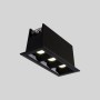 Spot LED linéaire encastré triple 6W - UGR18 - IRC90 - Puce OSRAM - Noir