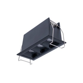 Spot LED linéaire encastré triple 6W - UGR18 - IRC90 - Puce OSRAM - Noir