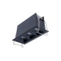 Spot LED linéaire encastré triple 6W - UGR18 - IRC90 - Puce OSRAM - Noir