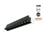 Spot LED linéaire encastré 20W - UGR18 - IRC90 - Puce OSRAM - Noir