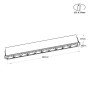 Spot LED linéaire encastré 20W - UGR18 - IRC90 - Puce OSRAM - Noir