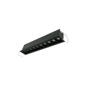Spot LED linéaire encastré 20W - UGR18 - IRC90 - Puce OSRAM - Noir