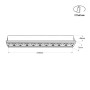 Spot LED linéaire sans bord - 20W - UGR18 - IRC90 - Noir