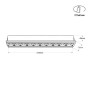 Spot LED linéaire encastré sans bord - 20W - UGR18 - IRC90 - Blanc