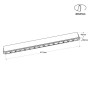 Spot LED linéaire encastré 30W - UGR18 - IRC90 - Puce OSRAM - Blanc Neutre 4000K - Noir
