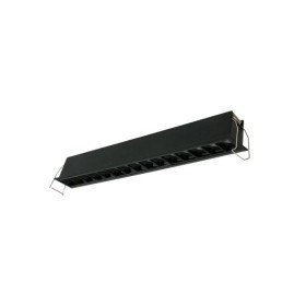 Spot LED linéaire encastré 30W - UGR18 - IRC90 - Puce OSRAM - Blanc Neutre 4000K - Noir