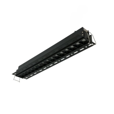 Spot LED linéaire sans bord - 30W - UGR18 - IRC90 - Noir