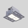 Spot LED linéaire sans bord - 4W - UGR18 - IRC90 - Blanc