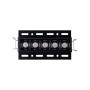 Spot LED linéaire sans bord - 12W - UGR18 - IRC90 - Noir