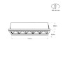 Spot LED linéaire encastré sans bord - 12W - UGR18 - IRC90 - Blanc
