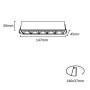 Spot LED linéaire encastré 10W - Puce OSRAM - UGR18 - IRC90