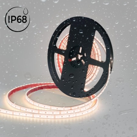 Ruban LED 24V DC Submersible - Monochrome - 9.6W/m - 10mm - IP68 - 5 mètres - 120LED/m