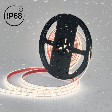 Ruban LED 24V DC Submersible - Monochrome - 9.6W/m - 10mm - IP68 - 5 mètres - 120LED/m