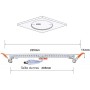 Spot LED extra-plat encastrable circulaire 18W - Découpe Ø 205 mm