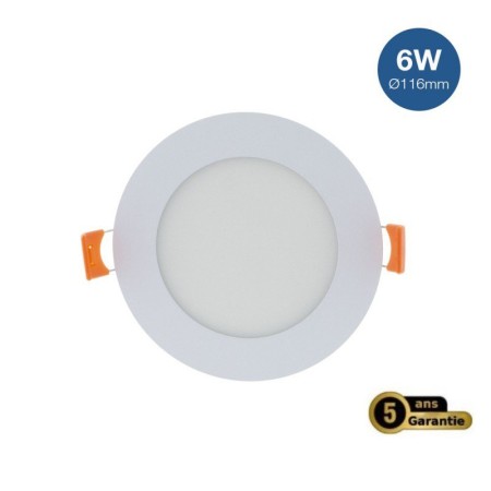 Spot LED encastrable extra plat rond 6W - Découpe Ø 110 mm