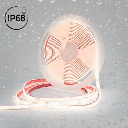 Ruban LED 24V DC Submersible - Monochrome - 9.6W/m - 12mm - IP68 - 10 mètres - 120LED/m