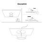 Spot LED extra-plat Downlight rond 8W - Diamètre de coupe ajustable : Ø 50-90mm