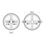 Spot LED extra-plat Downlight rond 8W - Diamètre de coupe ajustable : Ø 50-90mm