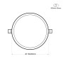 Spot LED extra-plat Downlight rond 8W - Diamètre de coupe ajustable : Ø 50-90mm