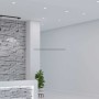 Spot LED extra-plat Downlight rond 8W - Diamètre de coupe ajustable : Ø 50-90mm
