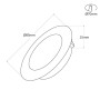 Spot LED Downlight extra-plat encastrable 3W - Couleur grise - Coupe Ø 70mm