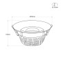 Spot LED encastrable rond spécial boulangerie - 44W - Driver Philips - Coupe Ø210 mm - Blanc extra chaud