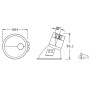 Spot LED encastrable rond 6W 15º "Koppa" incliné