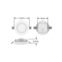 Spot LED encastrable rond - 6W - Découpe Ø95mm