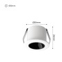 Mini spot LED encastrable rond 2W faible UGR