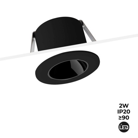 Mini spot LED encastrable rond 2W faible UGR