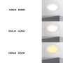 Spot LED encastrable rond étanche CCT réglable sur 3 températures différentes de 3000-6500ºK - Fumagalli 10W