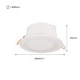 Spot LED encastrable rond étanche CCT réglable sur 3 températures différentes de 3000-6500ºK - Fumagalli 10W