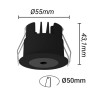 Mini spot LED encastrable rond 5W faible UGR 55x43,1mm - Blanc chaud 2700K