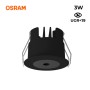 Mini spot LED encastrable rond 3W faible UGR 40x32,1mm - Blanc chaud 2700K