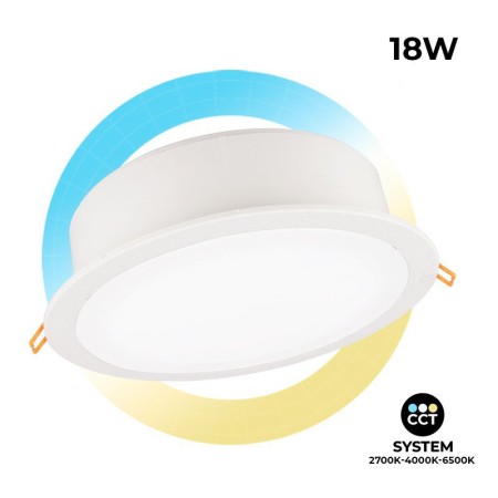 Spot LED encastrable rond étanche CCT réglable sur 3 températures différentes de 2700-6500ºK Fumagalli - "Teresa 260" 18W IP55