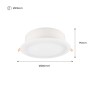 Spot LED encastrable rond étanche CCT réglable sur 3 températures différentes de 2700-6500ºK Fumagalli - "Teresa 260" 18W IP55