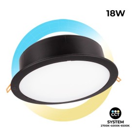 Spot LED encastrable rond étanche CCT réglable sur 3 températures différentes de 2700-6500ºK Fumagalli - "Teresa 260" 18W IP55