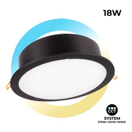 Spot LED encastrable rond étanche CCT réglable sur 3 températures différentes de 2700-6500ºK Fumagalli - "Teresa 260" 18W IP55