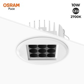 Spot LED encastrable rond 10W 24º UGR18 Osram Chip - Blanc chaud 2700K
