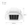 Spot LED encastrable rond 18W 24º UGR18 puce Osram