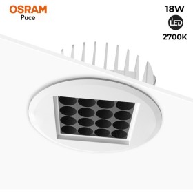 Spot LED encastrable rond 18W 24º UGR18 puce Osram