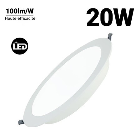 Spot LED encastrable circulaire 20W - Découpe Ø190mm
