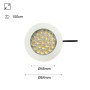 Spot LED rond encastrable ou saillie 2W 12V