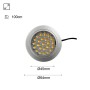 Spot LED rond encastrable ou saillie 2W 12V