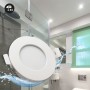 Spot LED encastrable rond étanche CCT réglable sur 3 températures différentes de 3000-6500ºK - 7W - IP44 - Coupe Ø 68-75mm