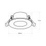 Spot LED encastrable rond étanche CCT réglable sur 3 températures différentes de 3000-6500ºK - 7W - IP44 - Coupe Ø 68-75mm